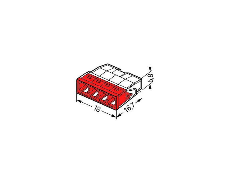 WAGO 2273-204 KLEMA 4x0,5-2,5mm 450V/4kV/2 24A CRVENA