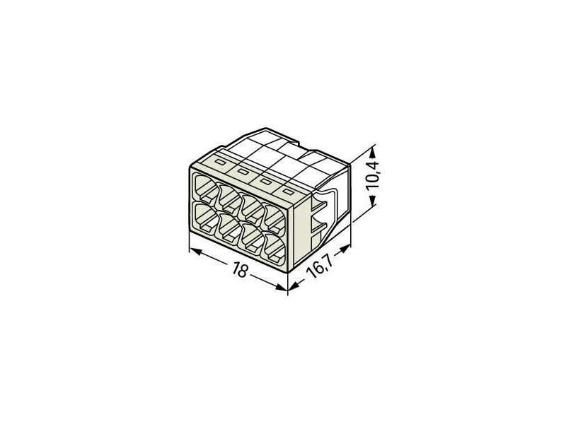 WAGO 2273-208 KLEMA 8x0,5-2,5mm 450V/4kV/2 24A SIVA