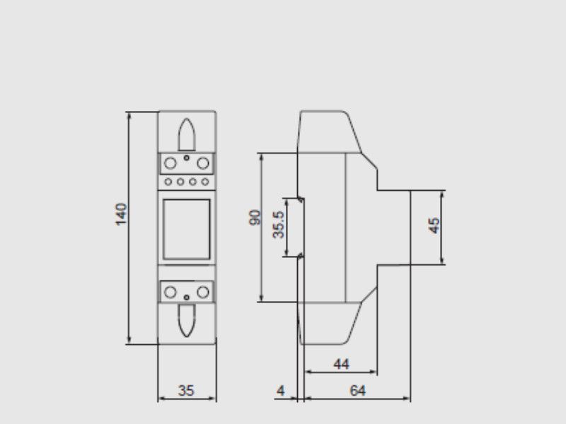 BROJILO DIGITALNO KONTROLNO 2M 1F 230V 10(100)A LEM012SJ