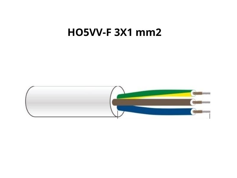 PRENOSNA PRIKLJUČNICA KB-RB-03KL 3x1,00mm2 2m +P