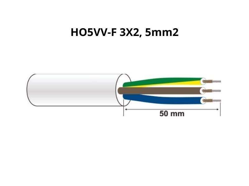 PRIKLJUČNI KABAL 3x2.5mm PP/J 3 met. M-T