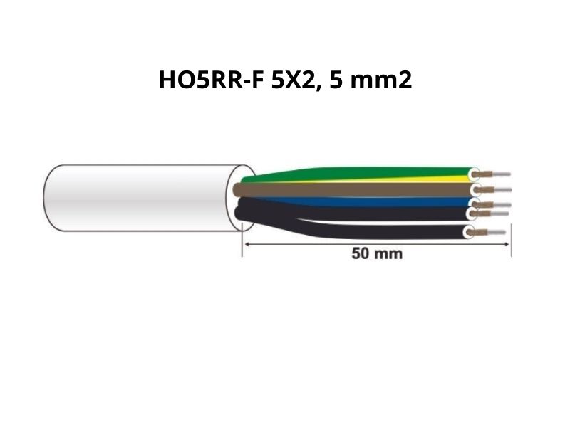 PRIKLJUČNI KABAL 5x2.5 mm GG/J 1.5 met. M-T