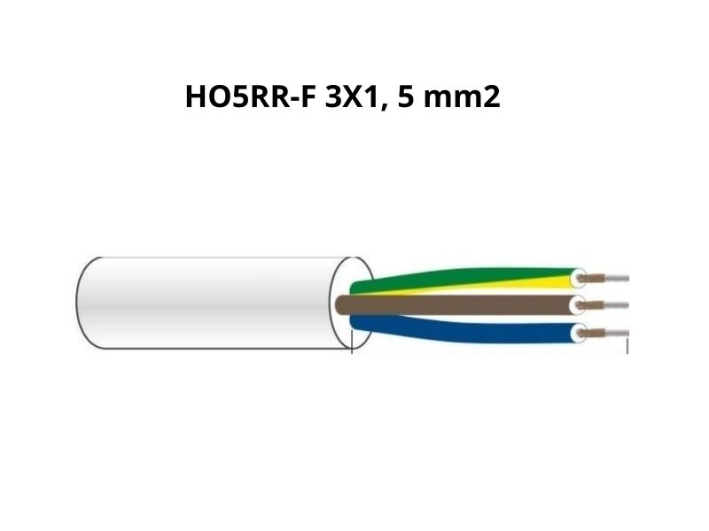 KABLOVSKA MOTALICA MAK-55 H05RR-F 3G1.5 50met 4x250V~ METALNA