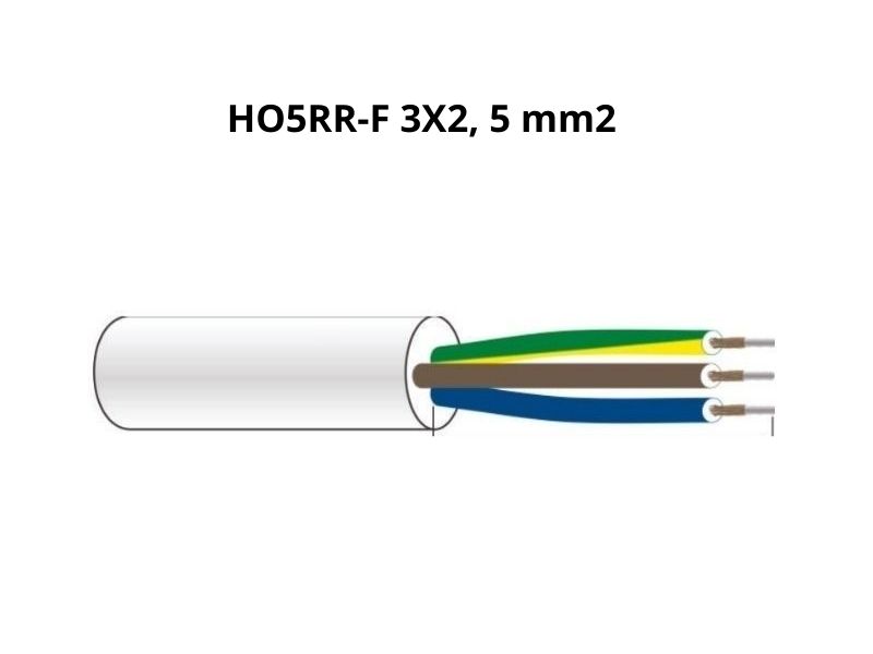 KABLOVSKA MOTALICA MAK-55 H05RR-F 3G2.5 50met 4x250V~ METALNA