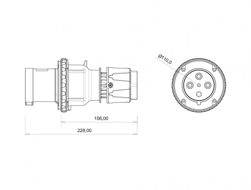 UTIKAČ UKO-UTO BEMIS IP44 63A 3P+E 380V BC1-4504-2011