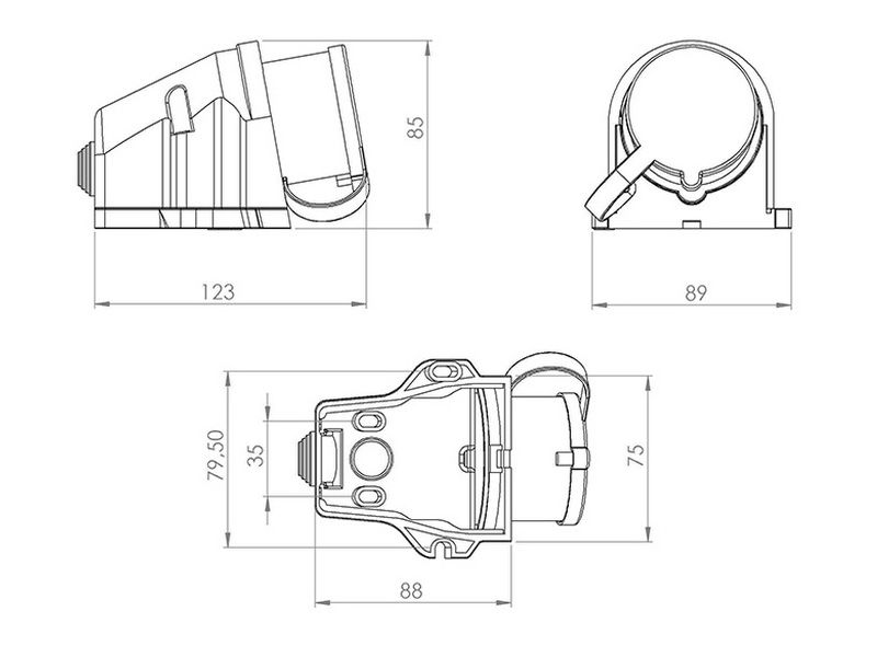 UTIKAČ ZIDNI UKO-UTO BEMIS IP44 16A 3P+N+E PROMENA POLA