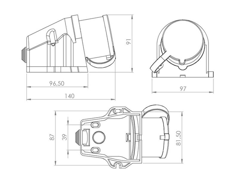 UTIKAČ ZIDNI UKO-UTO BEMIS IP44 32A 3P+N+E PROMENA POLA BC1-3505-2060