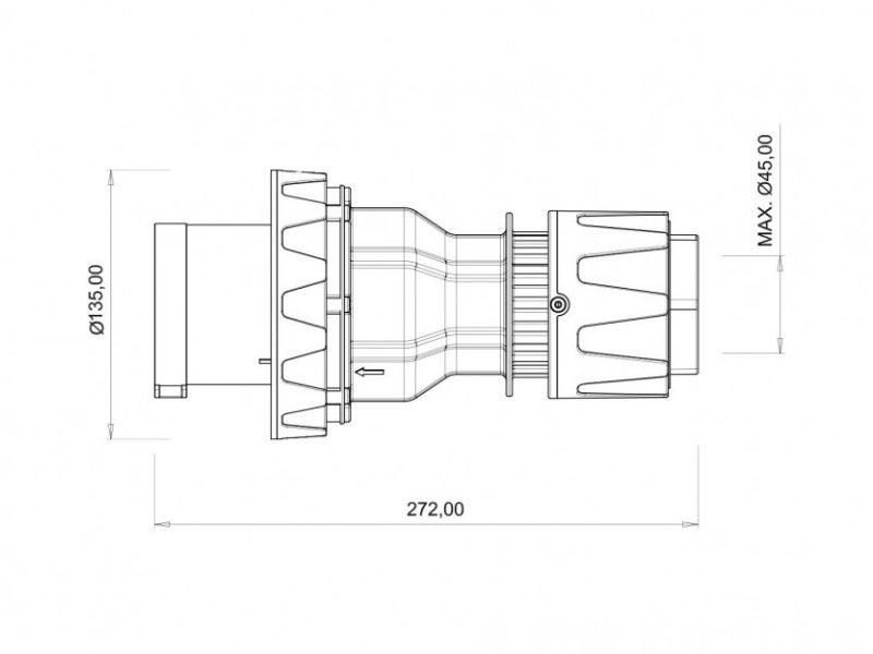 UTIKAČ UKO-UTO BEMIS IP67 125A 3P+E 400V BC1-6504-7011