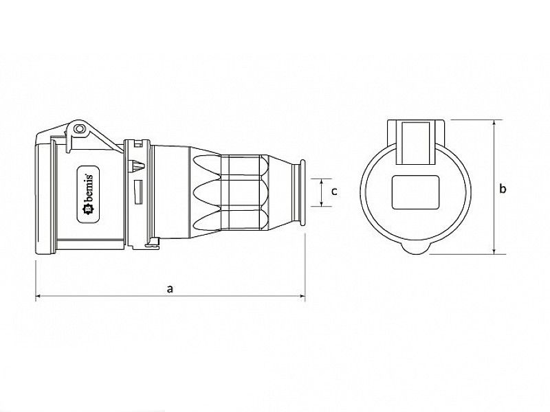 UTIČNICA VISEĆA UKO-UTO BEMIS IP44 32A 3P+E+N 380V BC1-3505-2312