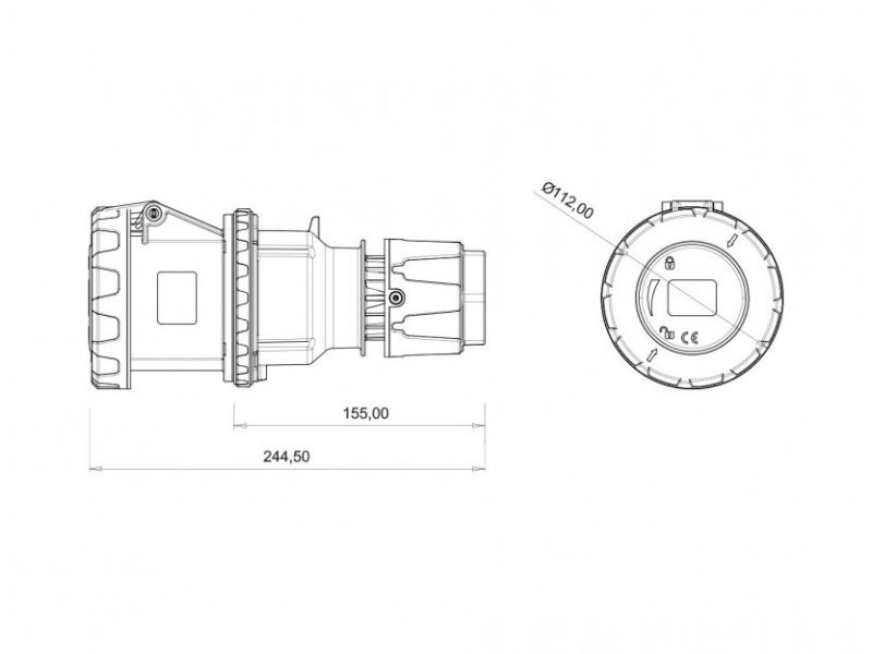 UTIČNICA VISEĆA UKO-UTO BEMIS IP67 63A 3P+E 400V BC1-4504-7312