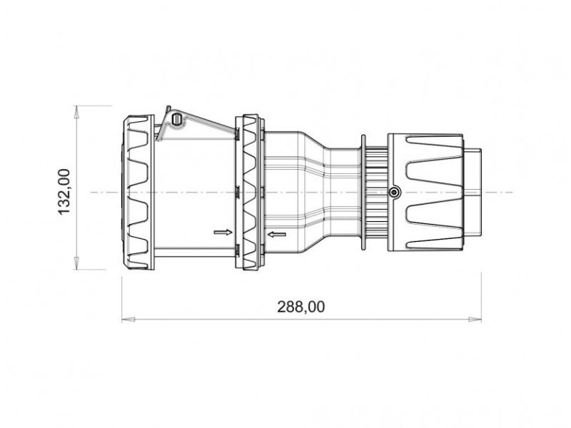 UTIČNICA VISEĆA UKO-UTO BEMIS IP67 125A 3P+E 400V BC1-6504-7312