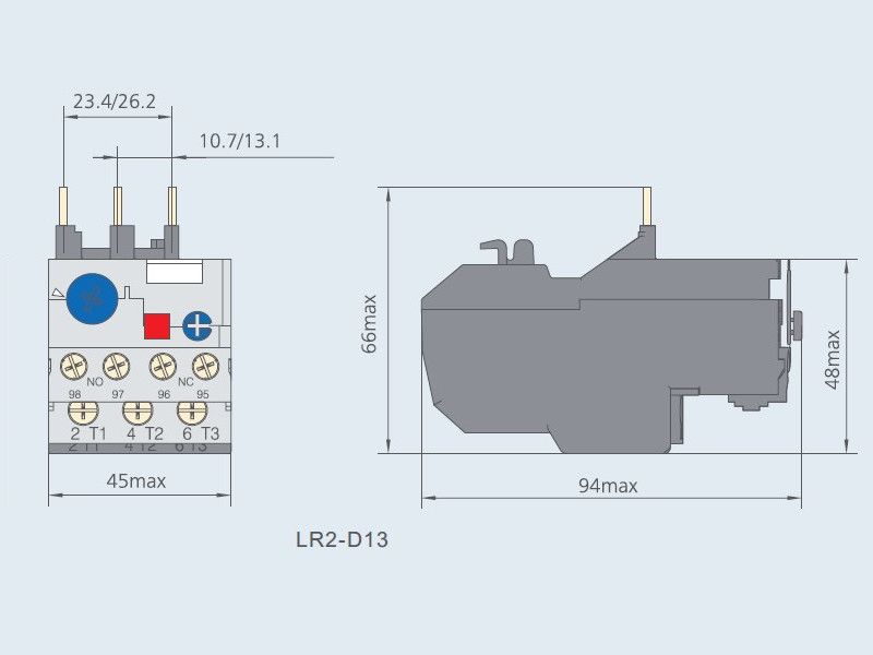 BIMETAL RELEJ 0,63 -1A LR2-D1305