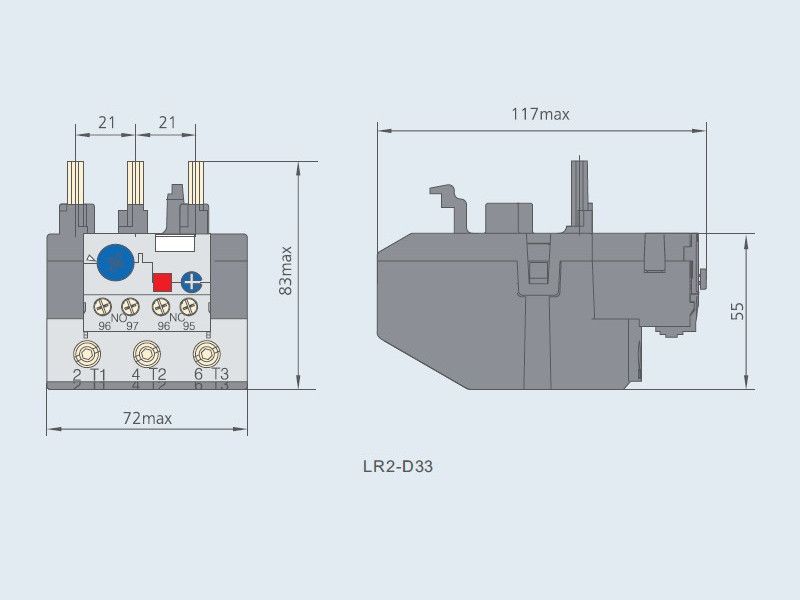 BIMETAL RELEJ 30 - 40A LR2-D3355