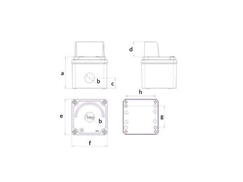 BEMIS KUTIJA ZA TASTER 80x80x73 IP67 ALUMINIJUM BT4-1071-0017