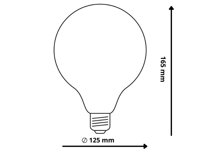 SIJALICA DEKORATIVNA RETRO SOLED E27 G125 60W FILAMENT GRT-G125-S