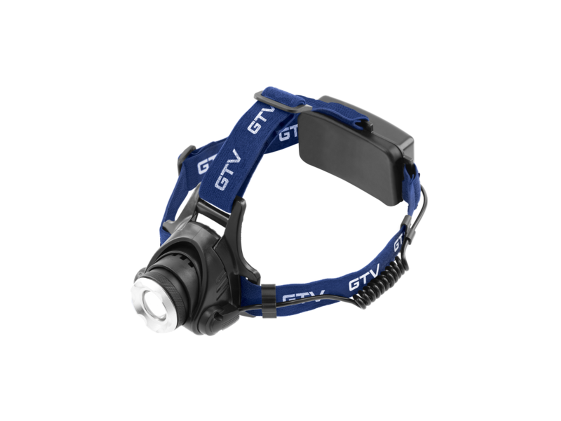 BATERIJSKA LED LAMPA PUNJIVA ZA GLAVU (2xAAA baterija) 6W 6400K 350lm GTV LT-LC6WT3-60 CRNA