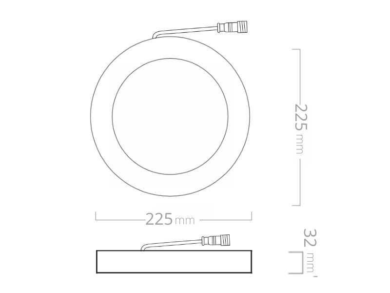 LED PANEL  SOLED NADGRADNI KRUG 18W 4000K XH-SP1600603-R-NW