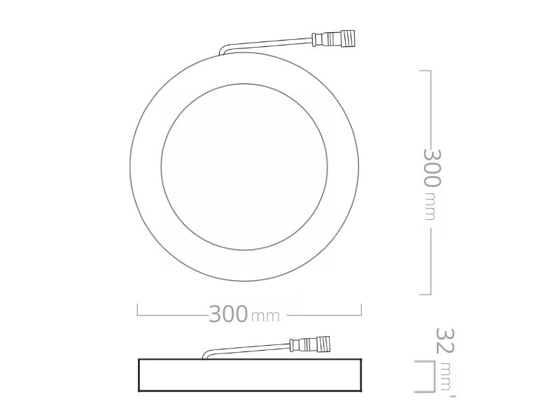 LED PANEL  SOLED NADGRADNI KRUG 24W 4000K XH-SP1600604-R-NW