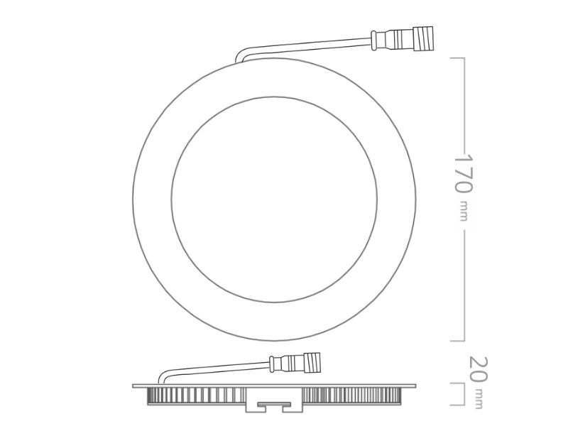 LED PANEL SOLED UGRADNI KRUG 12W 6000K XH-SP1600303-R-CW