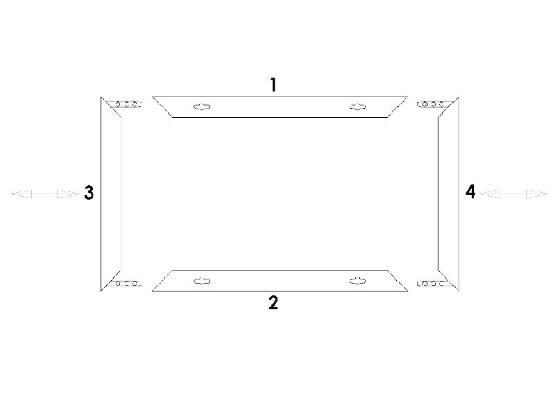 NADGRADNI RAM 600x600x50 ZA LED PANEL ALUMINIJUMSKI