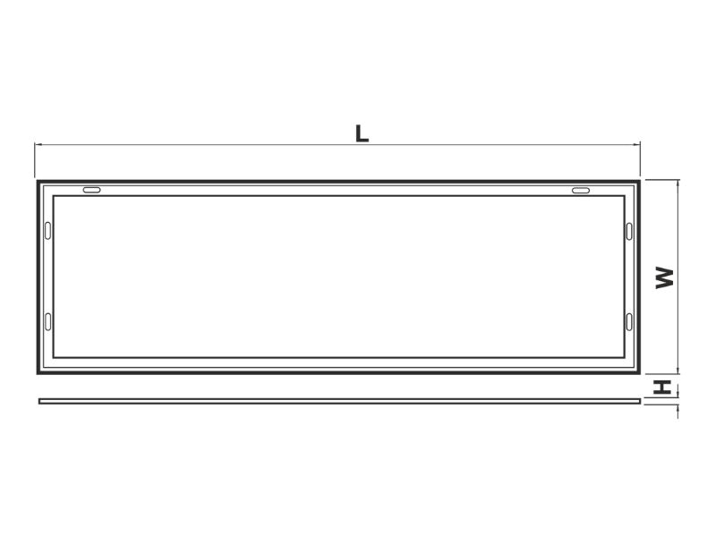 NADGRADNI RAM 600x300x70 UGAONA MASKA ZA LED PANEL ALUMINIJUMSKI