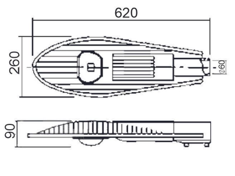 ULIČNA SVETILJKA LED 80W GRL9272 7500 lm 4500K SOLED