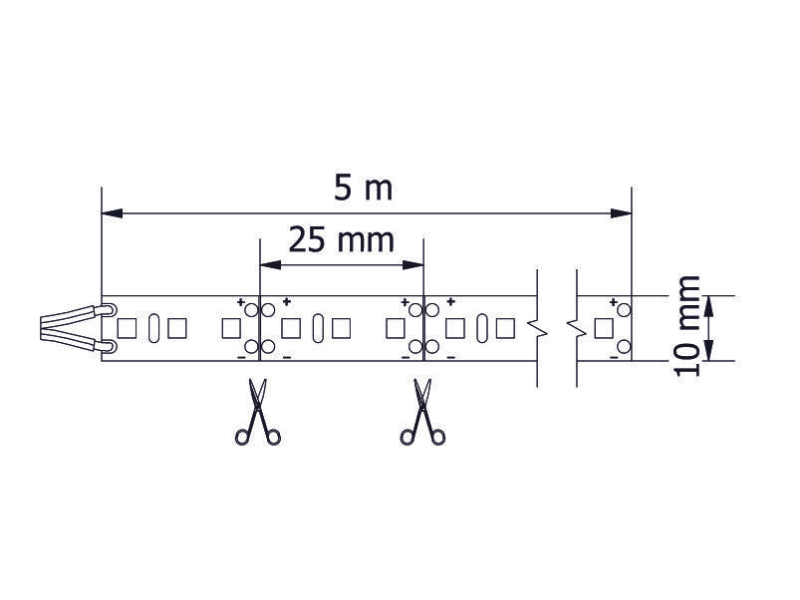 LED TRAKA IP20 33W/5m 2835 (6w/m) 5m DNEVNA 4000K GTV LD-2835-300-20-NE4N