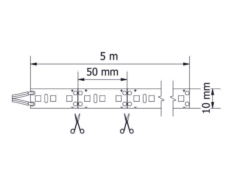 LED TRAKA RGBW 12VDC 42W/5 m 5050 (8.4/m) 5m GTV LD-RGBW-300-20