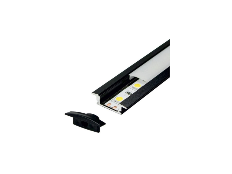 PROFIL ZA LED TRAKE - UGRADNI CRNI 17,4mmx7mmx2000mm