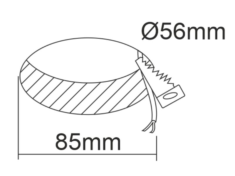 ROZETNA UGRADNA GU10 SOLED CRNA GRW1521-B