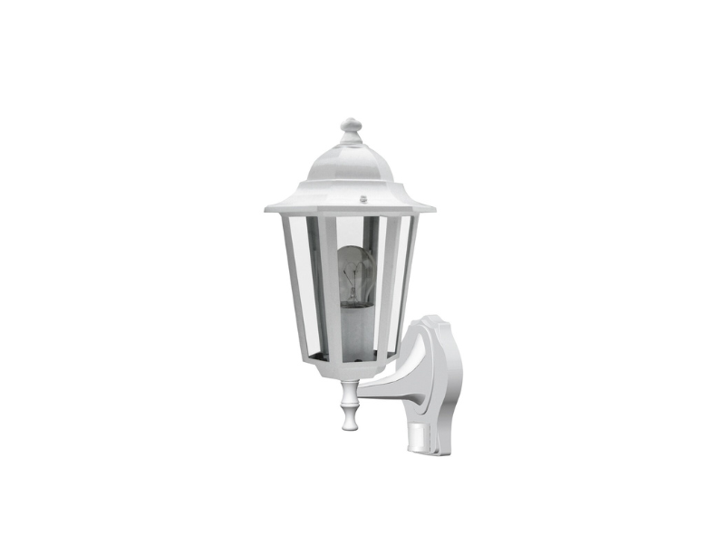 BAŠTANSKI FENJER BELI-ZIDNI SA SENZOROM IP44 E27 RAB 8216