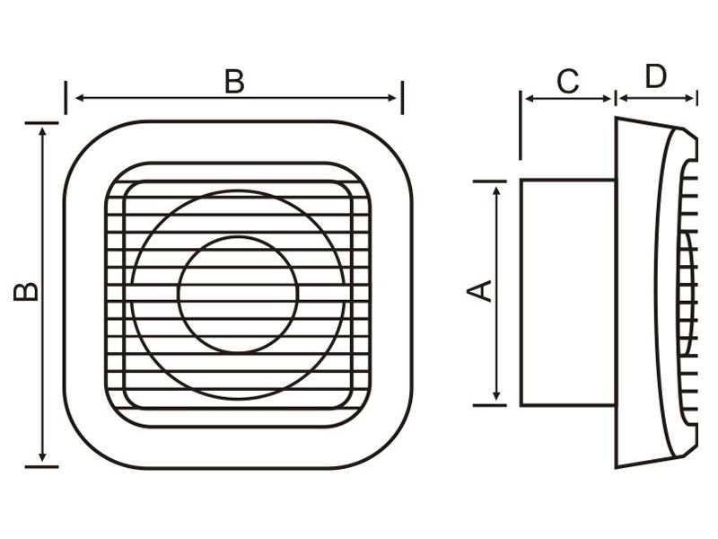 VENTILATOR KUPATILSKI MTG A100N-KP ANTRACIT