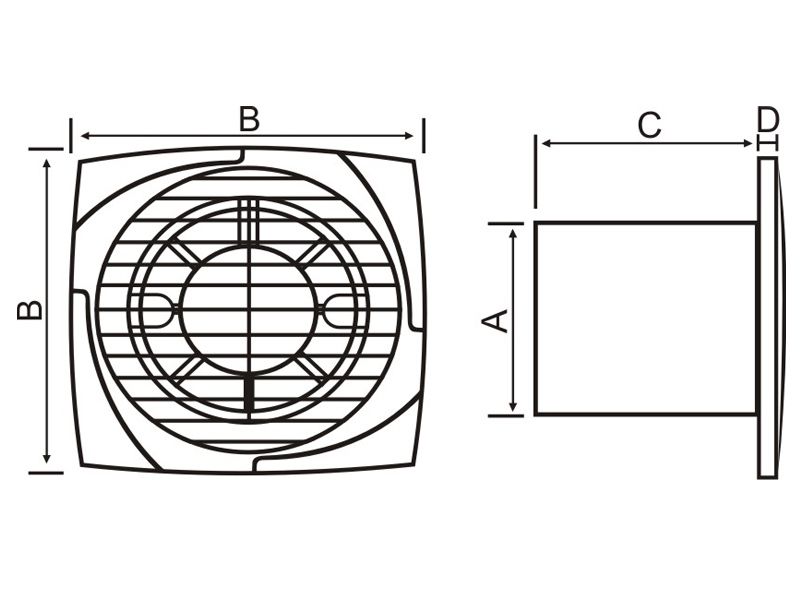 VENTILATOR KUPATILSKI MTG A100S