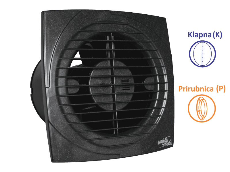 VENTILATOR KUPATILSKI MTG A100S-KP ANTRACIT