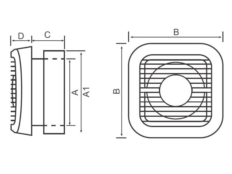 VENTILATOR KUPATILSKI MTG A120 N/FI 150