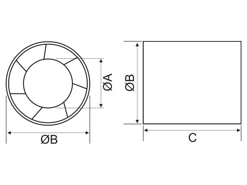 VENTILATOR KUPATILSKI MTG A120C