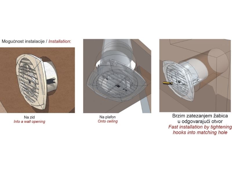 VENTILATOR KUPATILSKI MTG A120-K ANTRACIT