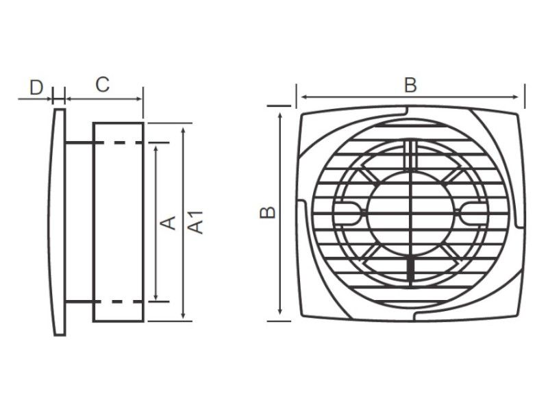 VENTILATOR KUPATILSKI MTG A120-K/FI 150