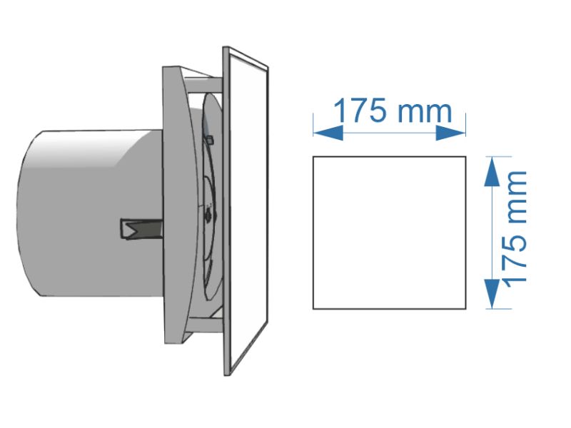 MASKA ZA VENTILATOR KUPATILSKI MTG A100M STAKLO BELA