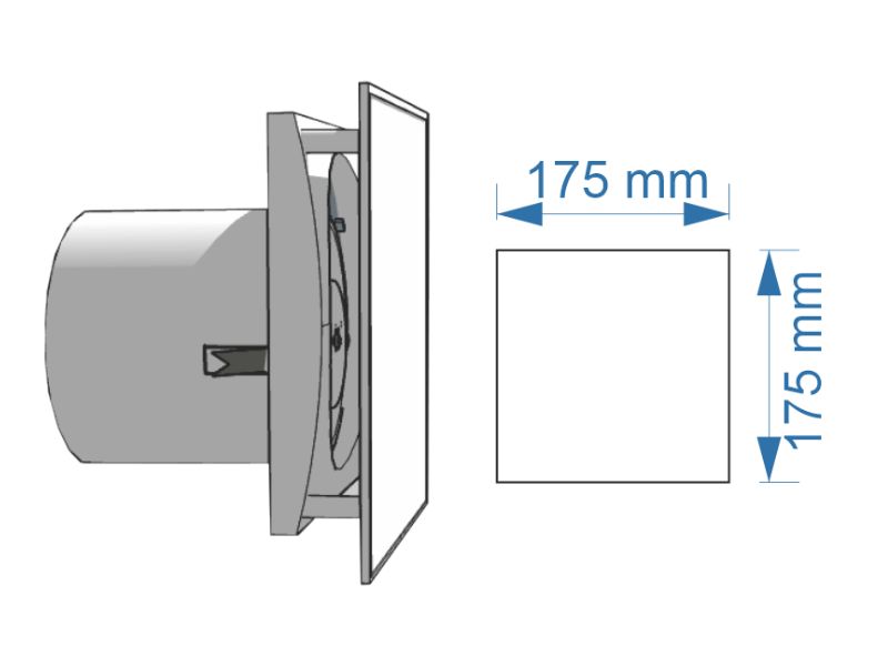 MASKA ZA VENTILATOR KUPATILSKI MTG A100M STAKLO METAL