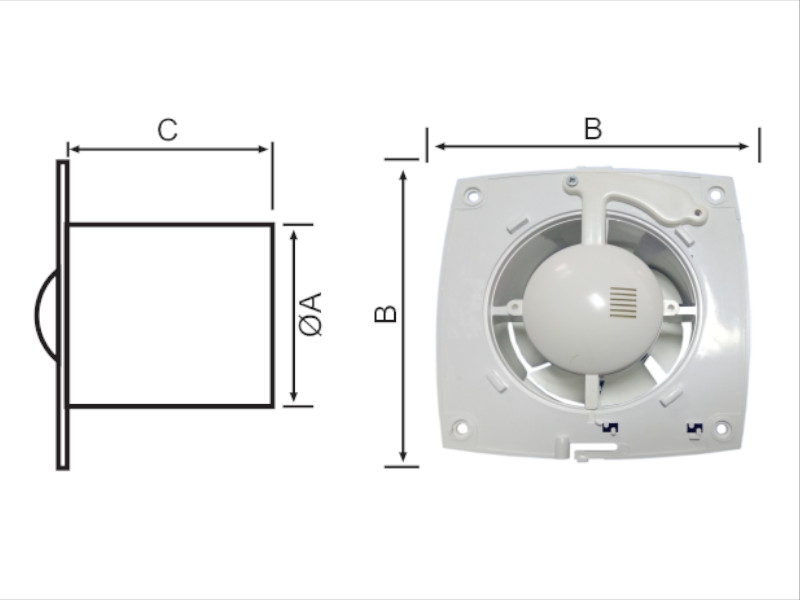 VENTILATOR KUPATILSKI SA MICROWAVE SENZOROM MTG A100MS-K