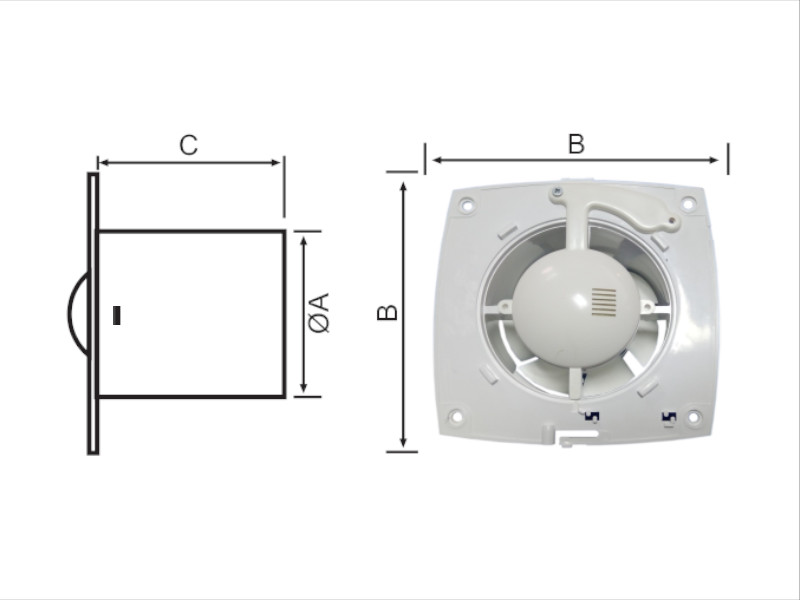 VENTILATOR KUPATILSKI SA MICROWAVE SENZOROM MTG A100MXS-K