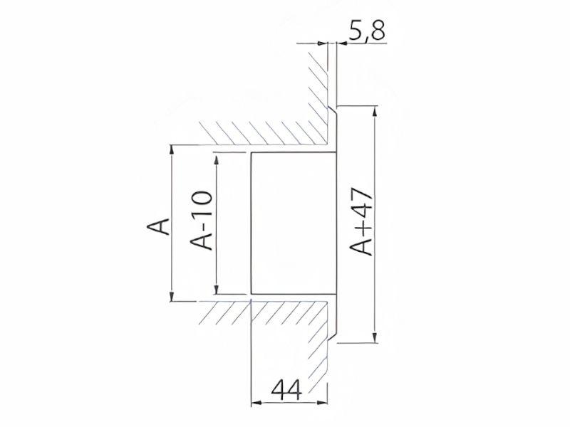 VENTILACIONA REŠETKA UN. Al 2 REDA LAMELA 350x100 MTG