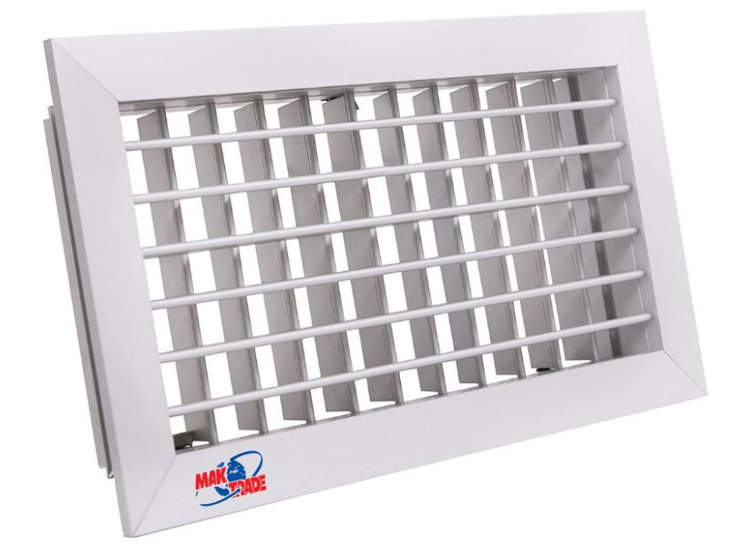 VENTILACIONA REŠETKA UN. Al 2 REDA LAMELA 450x150 MTG