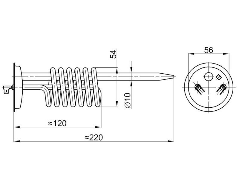 GREJAČ BOJLERA 2KW PROTOČNI 5 -10L GORENJE I METALAC IEGB052