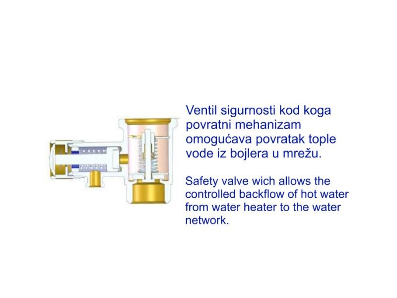 SIGURNOSNI VENTIL BOJLERA 9bara veći  1/2"